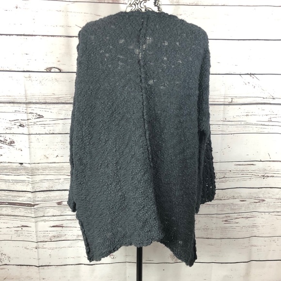 Free People Pointelle Vee Oversized Cotton Sweater - Picture 7 of 11